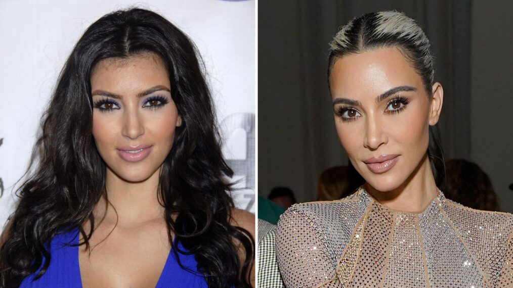 Kim Kardashian then and now
