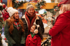 Lindsay Lohan and Chord Overstreet in Falling For Christmas