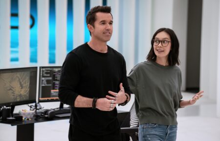 'Mythic Quest's Rob McElhenney and Charlotte Nicdao in Season 3