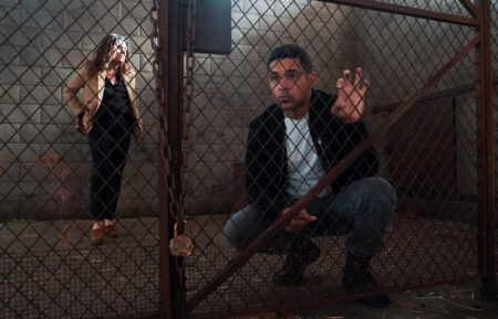 Laura San Giacomo as Dr. Grace Confalone and Wilmer Valderrama as Special Agent Nicholas “Nick” Torres in NCIS