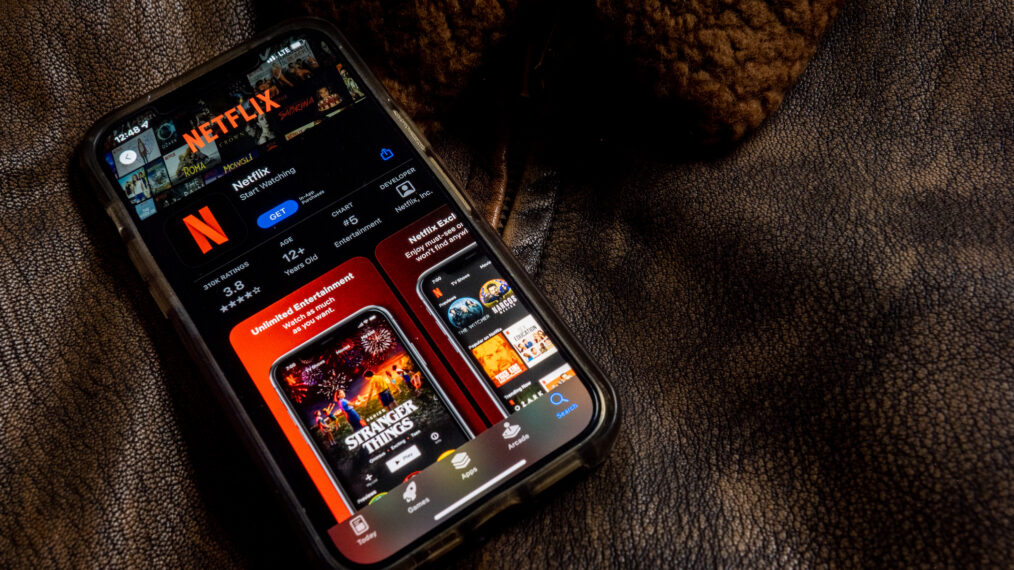 Netflix app on an iPhone screen