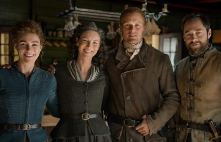 'Outlander' stars Sophie Skelton, Caitriona Balfe, Sam Heughan, and Richard Rankin