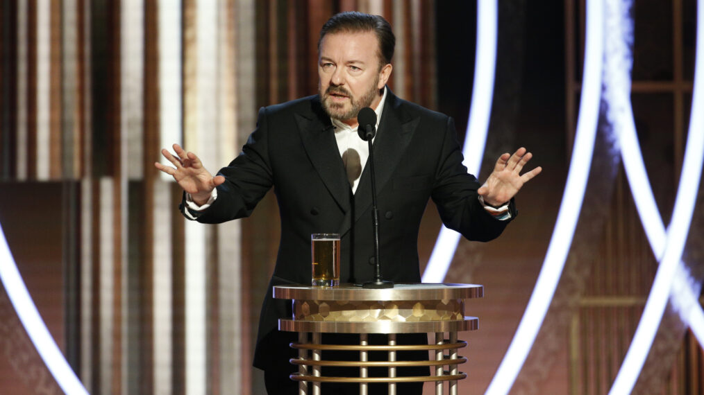 Ricky Gervais at Golden Globes 2020