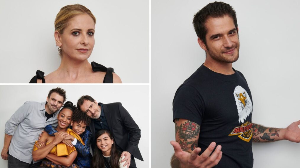 Sarah Michelle Gellar, Tyler Posey, and the cast of 'Let the Right One In' at TV Insider's NYCC 2022 suite