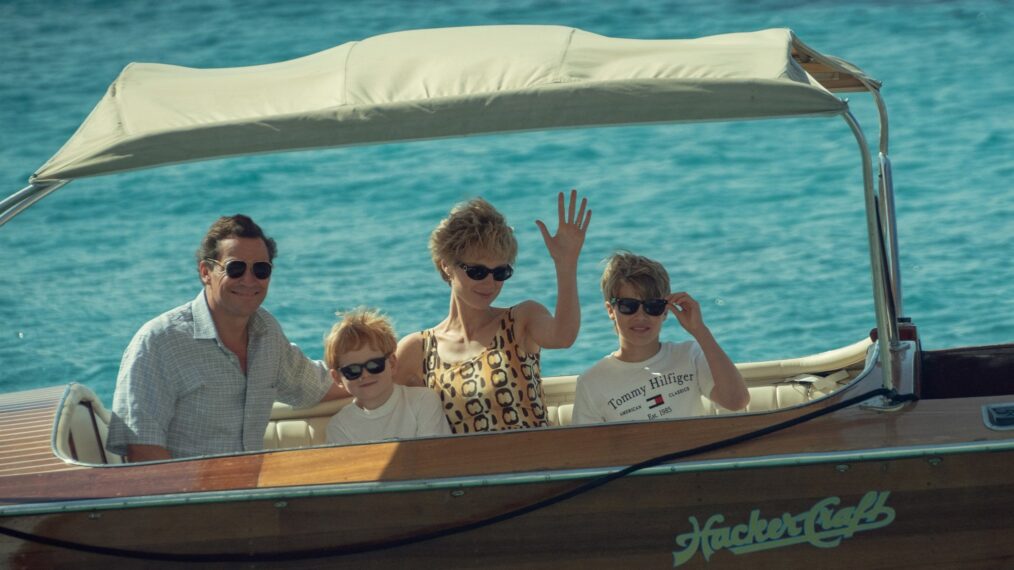 Dominic West and Elizabeth Debicki in 'The Crown' Season 5