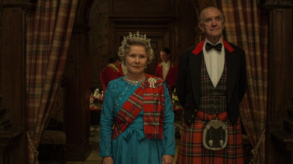 Imelda Staunton and Jonathan Pryce in 'The Crown' Season 5'