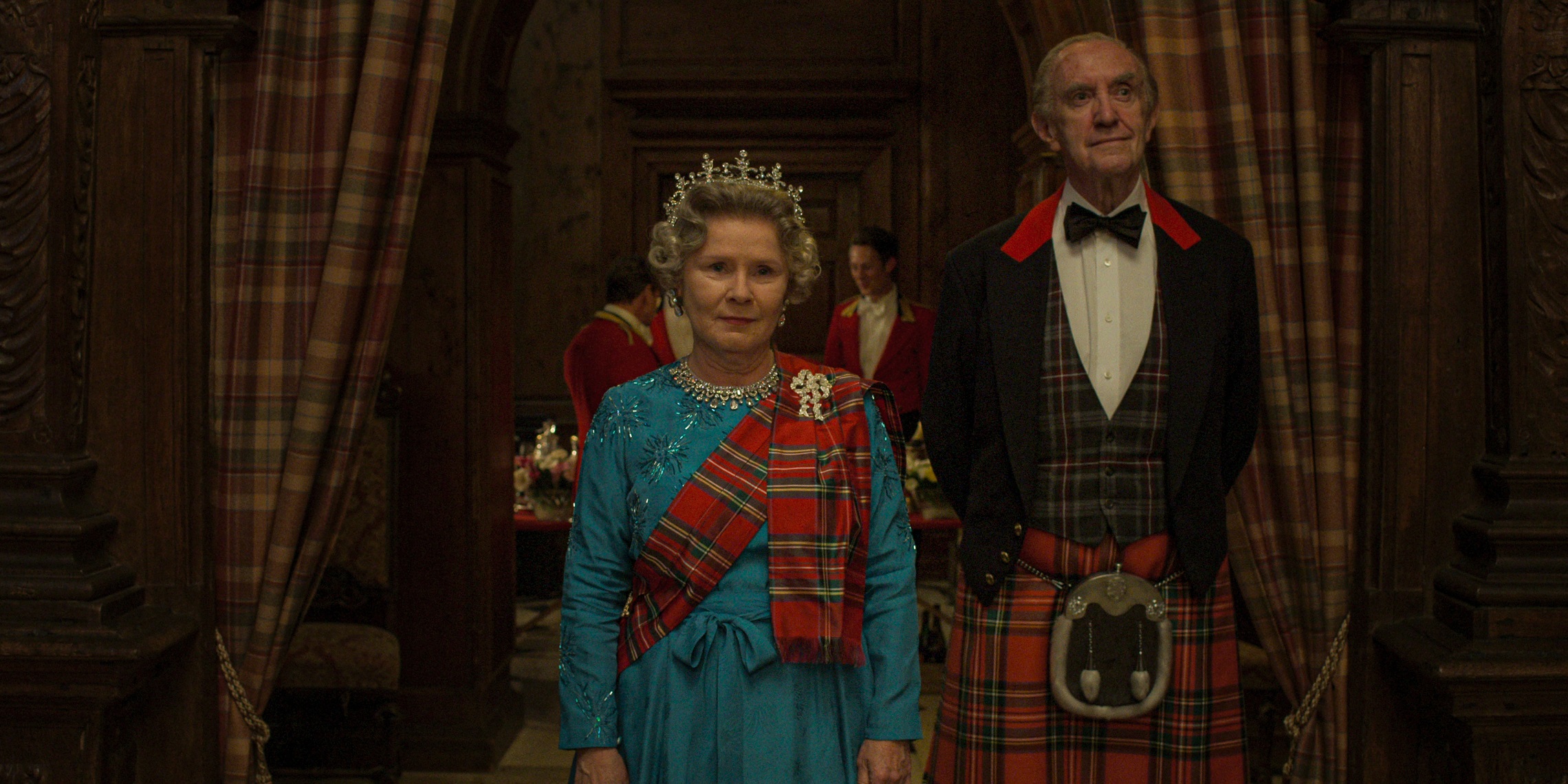Imelda Staunton and Jonathan Pryce in 'The Crown' Season 5'