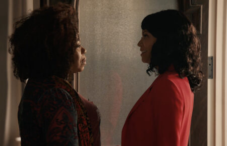 Lorraine Toussaint and Gloria Reuben in 'The Equalizer'