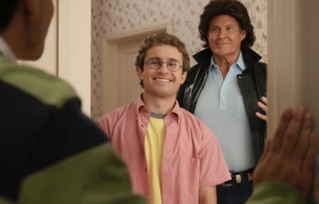 Sean Giambrone and David Hasselhoff in 'The Goldbergs'