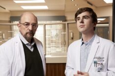 Richard Schiff as Dr. Aaron Glassman and Freddie Highmore as Dr. Shaun Murphy in The Good Doctor