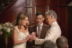 Jane Leeves, Conrad Ricamora, and Bruce Greenwood in 'The Resident'