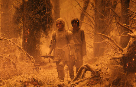 Morfydd Clark & Tyroe Muhafidin in 'The Lord of the Rings: The Rings of Power'