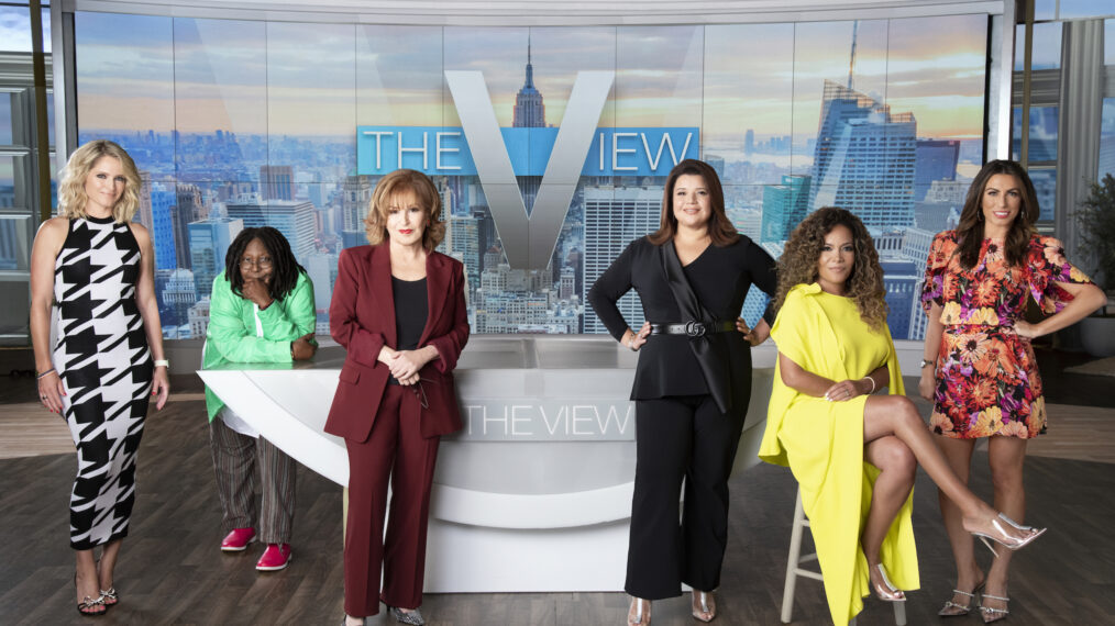 Sara Haines, Whoopi Goldberg, Joy Behar, Ana Navarro, Sunny Hostin, and Alyssa Farah Griffin for 'The View'