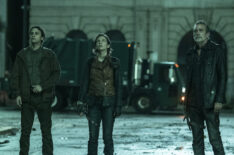 Trey Santiago-Hudson, Lauren Cohan, and Jeffrey Dean Morgan in 'The Walking Dead: Dead City'