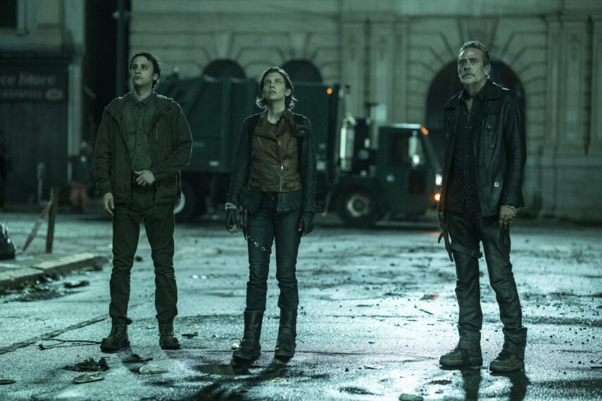 Trey Santiago-Hudson, Lauren Cohan und Jeffrey Dean Morgan in „The Walking Dead: Dead City“