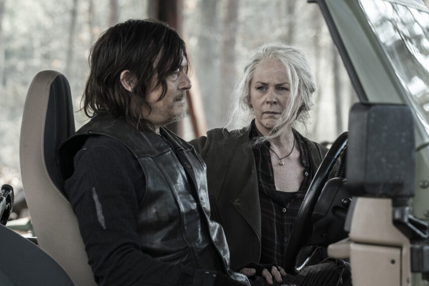 Norman Reedus as Daryl Dixon, Melissa McBride as Carol Peletier