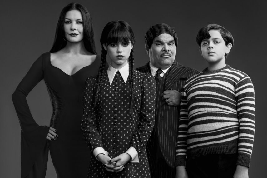 'Wednesday' stars Catherine Zeta-Jones, Jenna Ortega, Luis Guzman, and Isaac Ordonez