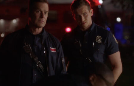 Peter Krause and Oliver Stark in 9-1-1