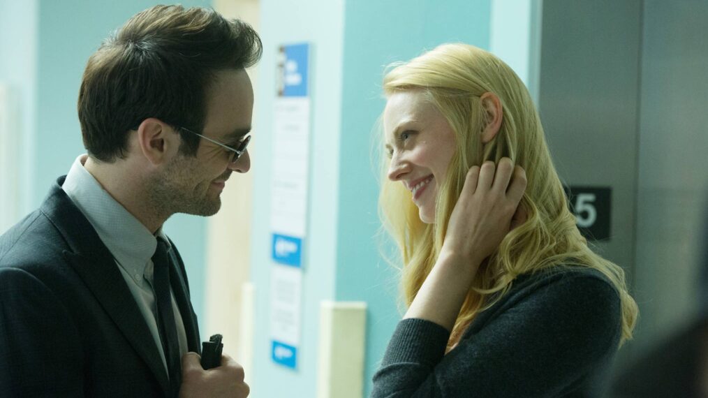 Deborah Ann Woll and Charlie Cox in 'Daredevil'