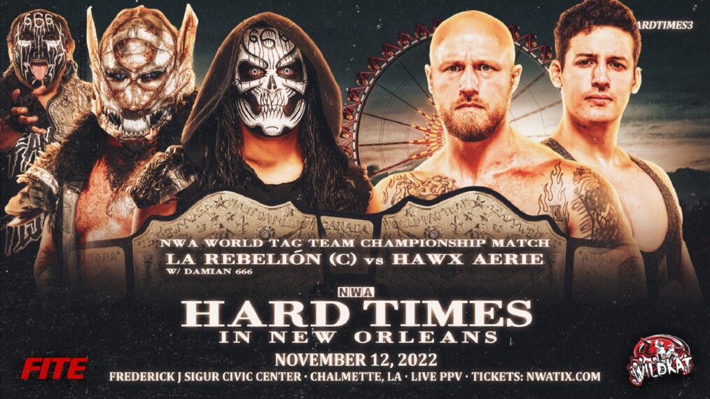 NWA - HARD TIMES 3 MATCHES (TWITTER) - LA REBELION vs HAWX AERIE