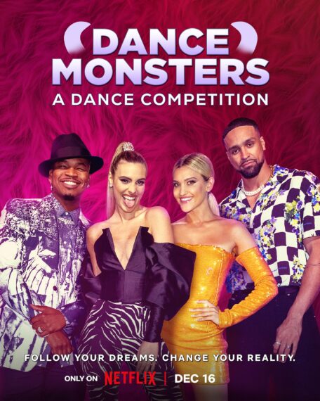 (LR) Ne-Yo, Lele Pons, Ashley Roberts & Ashley Banjo auf dem „Dance Monsters“-Poster