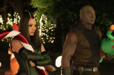 Pom Klementieff and Dave Bautista in 'The Guardians of the Galaxy Holiday Special'