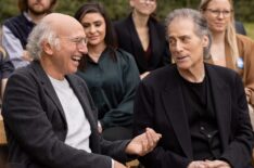 CURB YOUR ENTHUSIASM, from left: Larry David, Richard Lewis, 'Irma Kostroski', (Season 11, ep. 1107, aired Dec. 5, 2021).