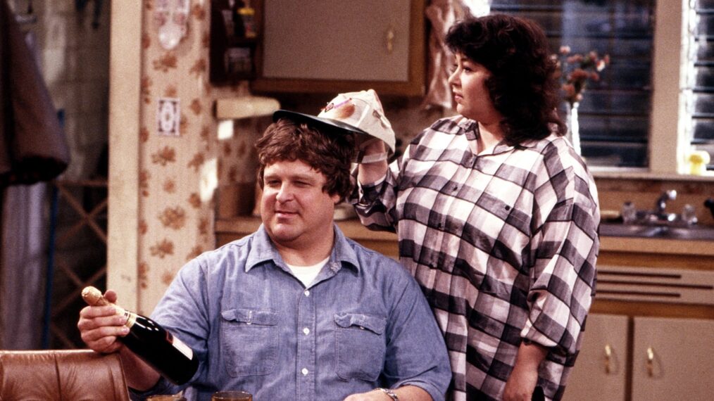 Roseanne Bar and John Goodman on 'Roseanne'