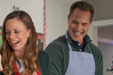 Averie Peters, Rachel Boston, and Victor Webster in 'A Christmas Cookie Catastrophe'