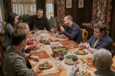 Will Estes as Jamie Reagan, Vanessa Ray as Officer Eddie Janko, Bridget Moynahan as Erin Reagan, Tom Selleck as Frank Reagan, Donnie Wahlberg as Danny Reagan, Andrew Terraciano as Sean Reagan, and Len Cariou as Henry Reagan in 'Blue Bloods'