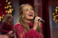Carly Pearce performs 'Man with the Bag' at the 2022 'CMA Country Christmas' special filmed at The Steel Mill in Nashville, Tennessee