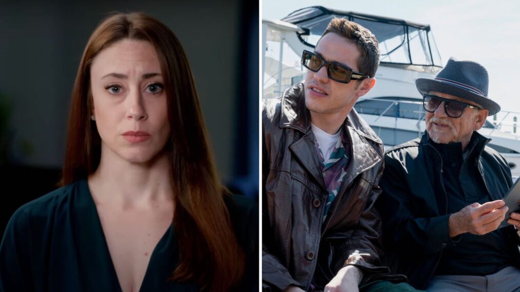 Casey Anthony in 'Casey Anthony: Where the Truth Lies' (L); Pete Davidson and Joe Pesci in 'Bupkis' (R)