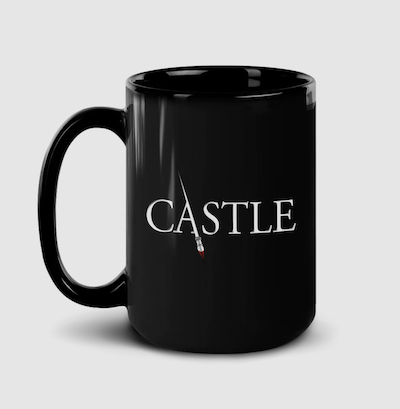 Castle Logo Black Mug