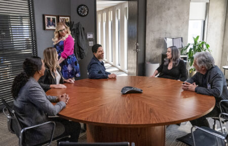 Aisha Tyler, AJ Cook, Kirsten Vangsness, Adam Rodriguez, Paget Brewster, and Joe Mantegna in 'Criminal Minds: Evolution'