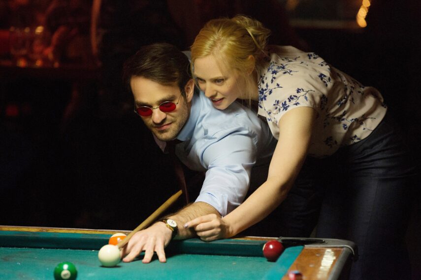 Charlie Cox and Deborah Ann Woll in 'Daredevil'