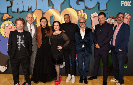Seth Green, Mike Henry, Mila Kunis, Alex Borstein, Arif Zahir, Rich Appel, Seth MacFarlane and Alec Sulkin at 'Family Guy' Celebration