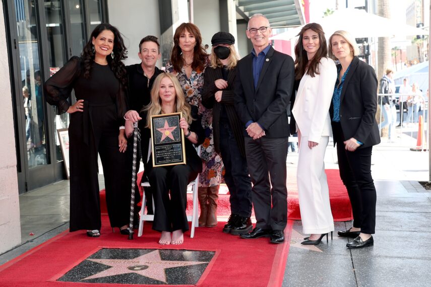 Christina Applegate and friends at the Hollywood Walk of Fame