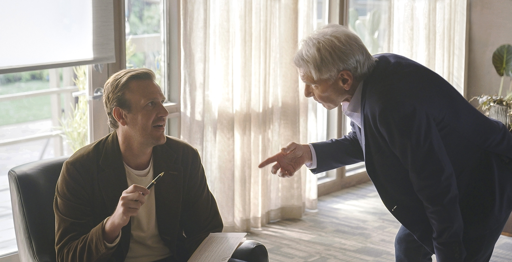 Jason Segel and Harrison Ford in 'Shrinking'