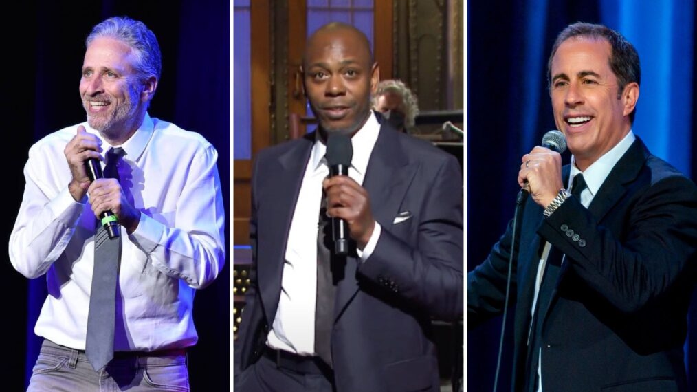 Jon Stewart, Dave Chappelle, and Jerry Seinfeld