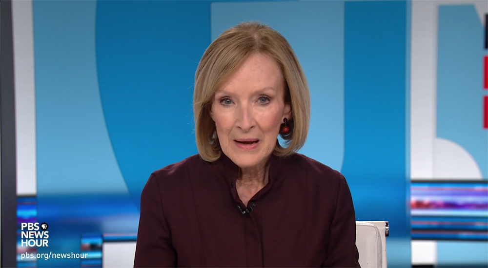 Judy Woodruff en PBS NewsHour