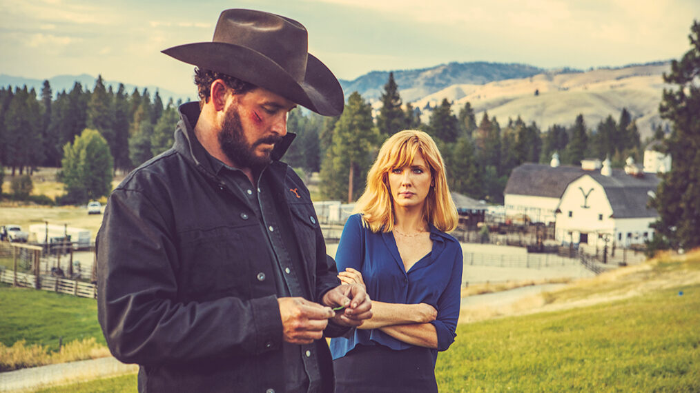 Cole Hauser and Kelly Reilly in 'Yellowstone'