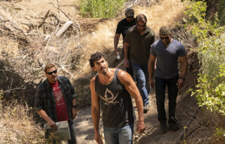 David Boreanaz, Justin Melnick, Max Thieriot, Tyler Grey in 'SEAL Team'