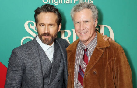 Ryan Reynolds and Will Ferrell at the 'Spirited' premiere at Alice Tully Hall in New York City on November 7, 2022