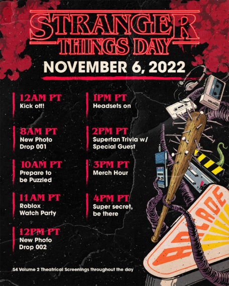 Stranger Things Day Schedule