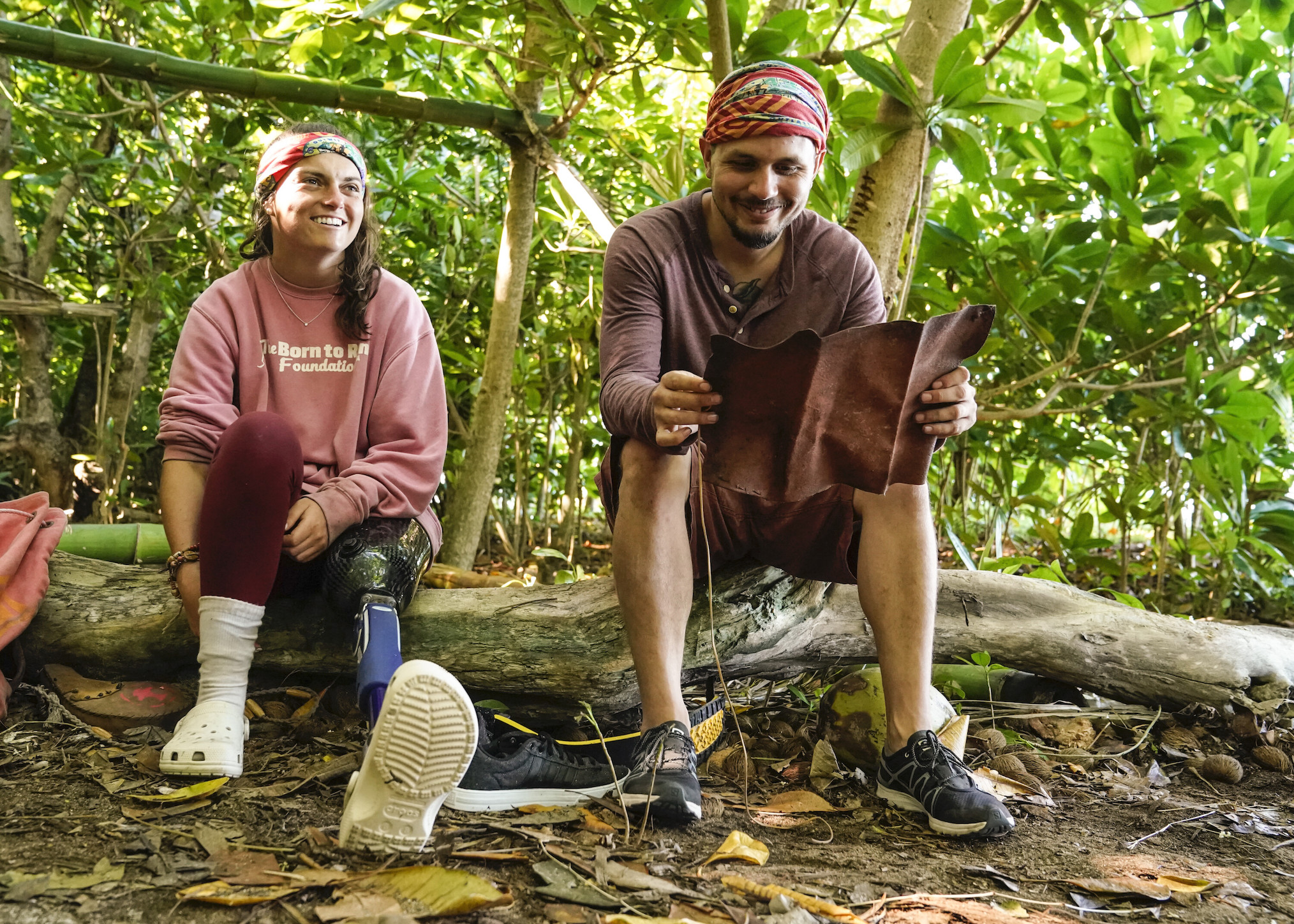 Noelle y Jesse en la temporada 43 de 'Supervivientes'