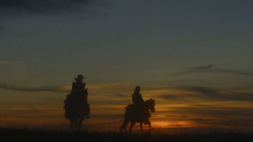 Chaske Spencer and Emily Blunt in 'The English' 