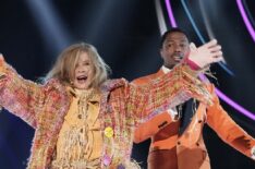 Linda Blair with Nick Cannon on 'The Masked Singer' Season 8