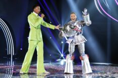 Kat Graham with Nick Cannon on 'The Masked Singer'