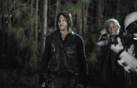 Norman Reedus and Melissa McBride in The Walking Dead
