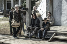 Melissa McBride as Carol Peletier, Norman Reedus as Daryl Dixon, Anthony Azor as RJ